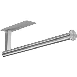 Stainless Steel Silver Wall-Mounted Paper Towel Bar